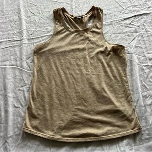 Casual Tan Sleeveless Top